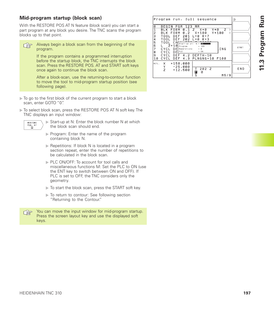 3 pr ogr am run | HEIDENHAIN TNC 310 (286 140) User Manual | Page 209 / 250
