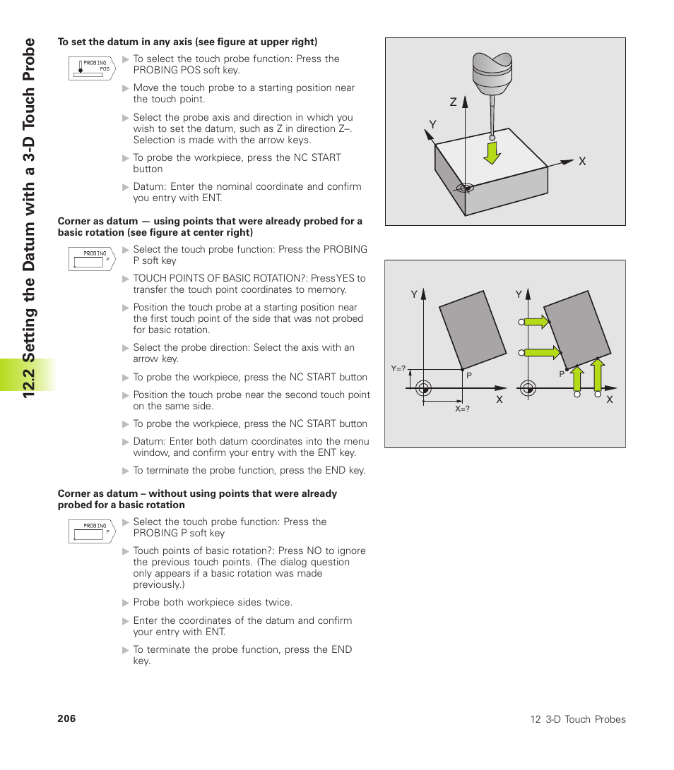 2 set ting the d a tum with a 3-d touc h pr obe | HEIDENHAIN TNC 310 (286 140) User Manual | Page 218 / 250