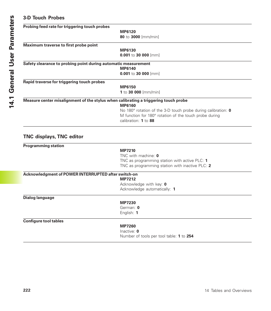 D touch probes, Tnc displays,tnc editor, Tnc displays, tnc editor | HEIDENHAIN TNC 310 (286 140) User Manual | Page 234 / 250