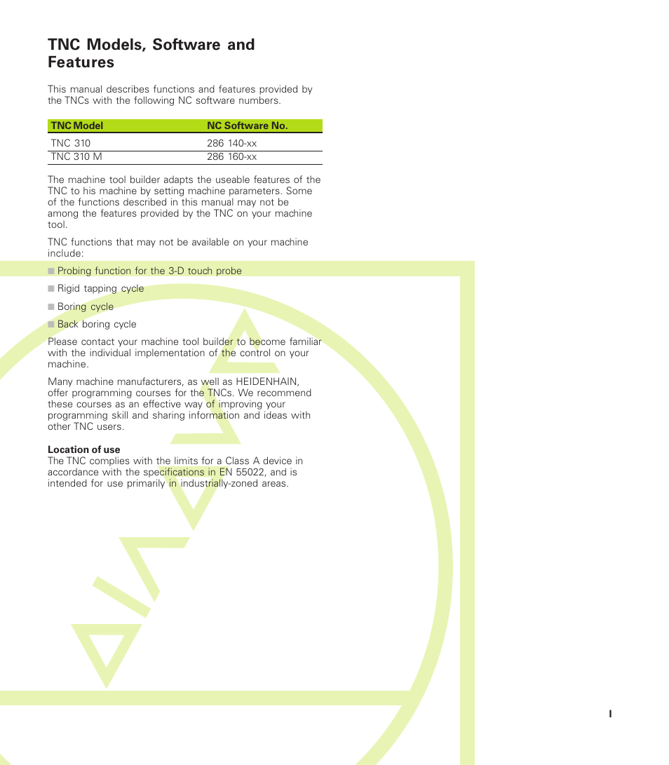HEIDENHAIN TNC 310 (286 140) User Manual | Page 4 / 250