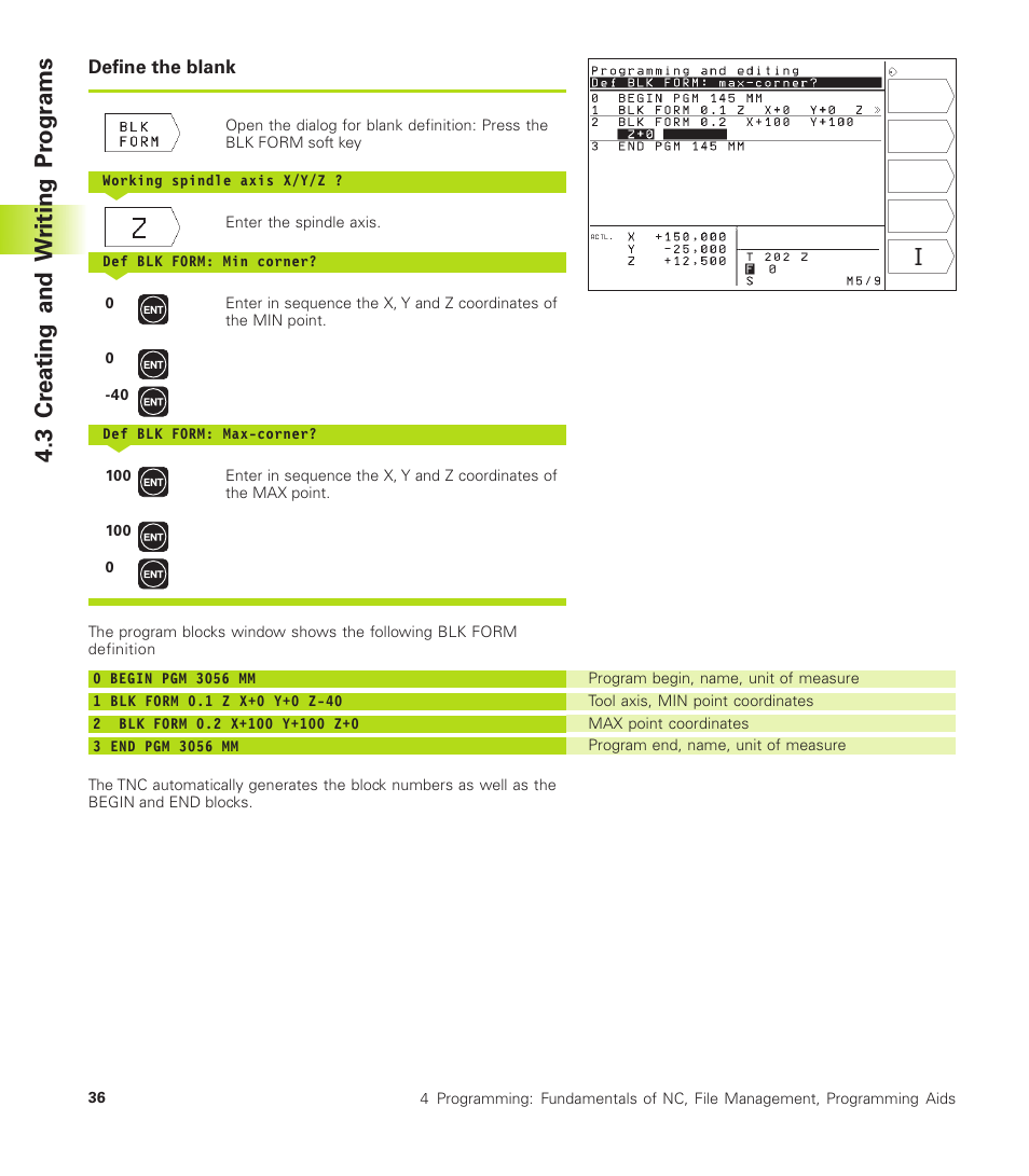 3 cr eating and w riting pr ogr ams | HEIDENHAIN TNC 310 (286 140) User Manual | Page 48 / 250