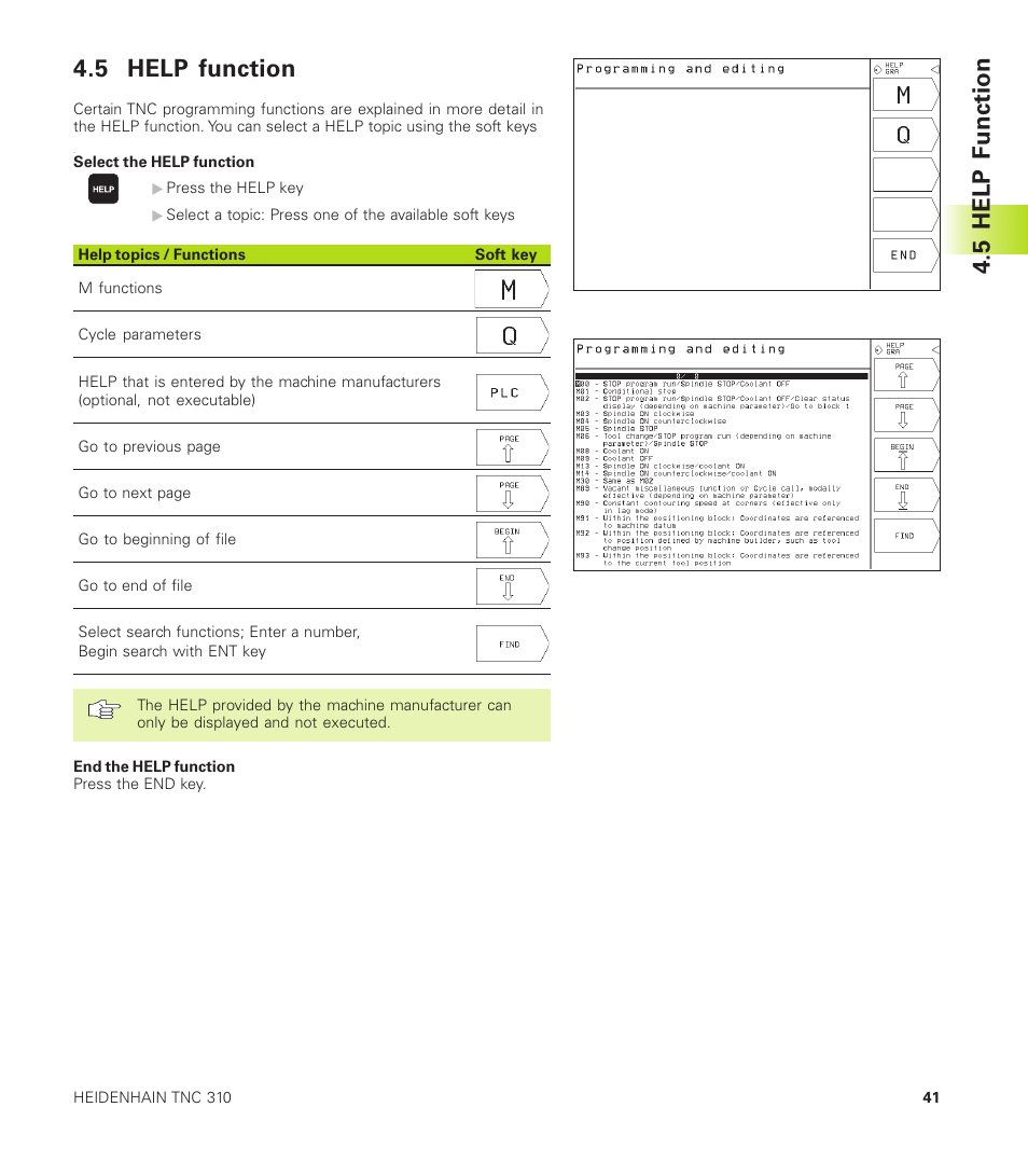 5 help function | HEIDENHAIN TNC 310 (286 140) User Manual | Page 53 / 250