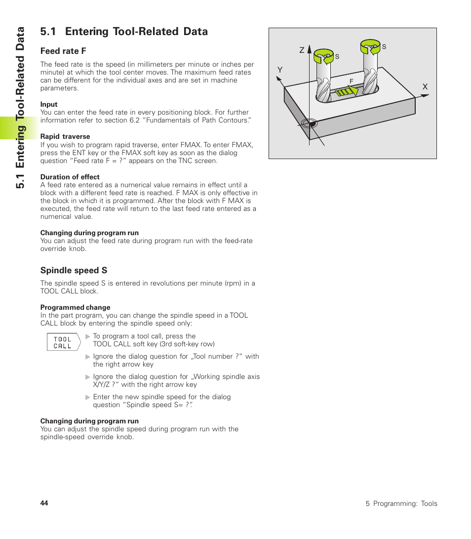 1 enteringtool-related data, 1 entering tool-related data, 1 ent er ing t ool-relat ed d ata | HEIDENHAIN TNC 310 (286 140) User Manual | Page 56 / 250