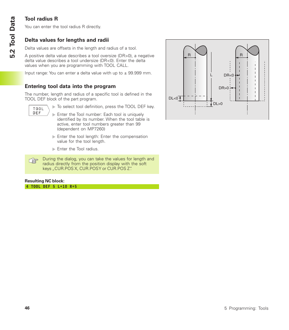 2 t ool d a ta | HEIDENHAIN TNC 310 (286 140) User Manual | Page 58 / 250