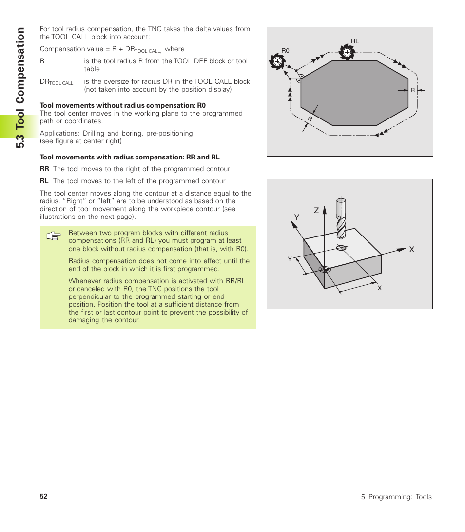 3 t ool compensation | HEIDENHAIN TNC 310 (286 140) User Manual | Page 64 / 250