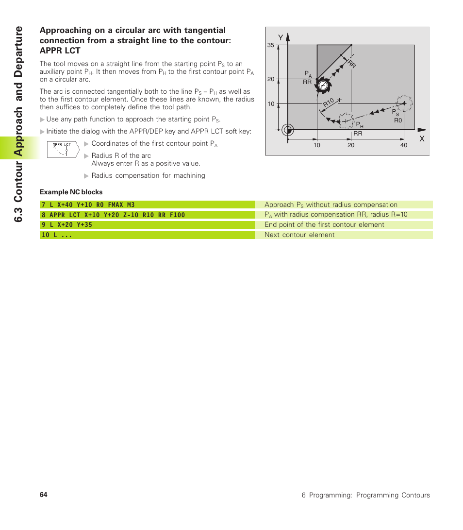 3 cont our appr oac h and depar tu re | HEIDENHAIN TNC 310 (286 140) User Manual | Page 76 / 250