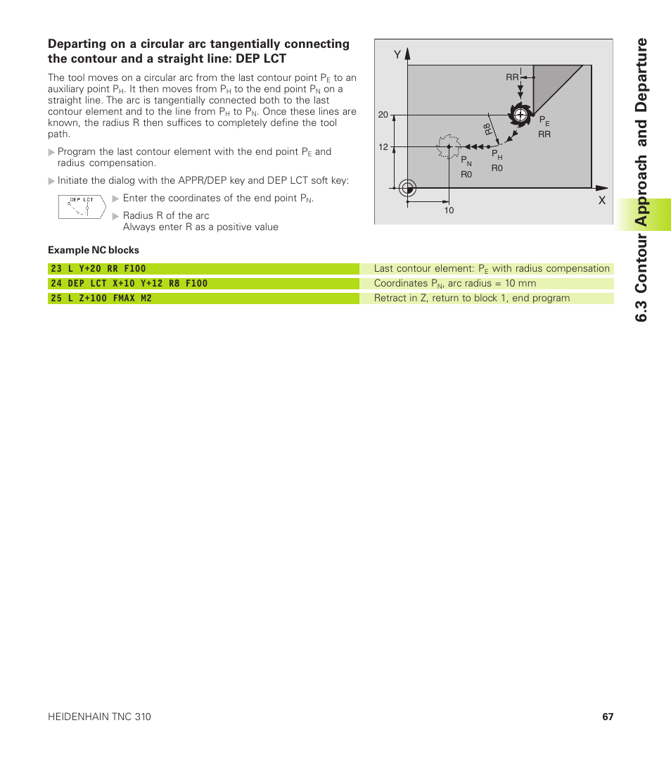 3 cont our appr oac h and depar tu re | HEIDENHAIN TNC 310 (286 140) User Manual | Page 79 / 250