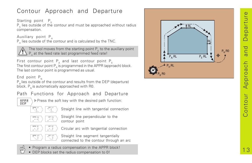 Path functions for approach and departure | HEIDENHAIN TNC 310 (286 140) Pilot User Manual | Page 13 / 60