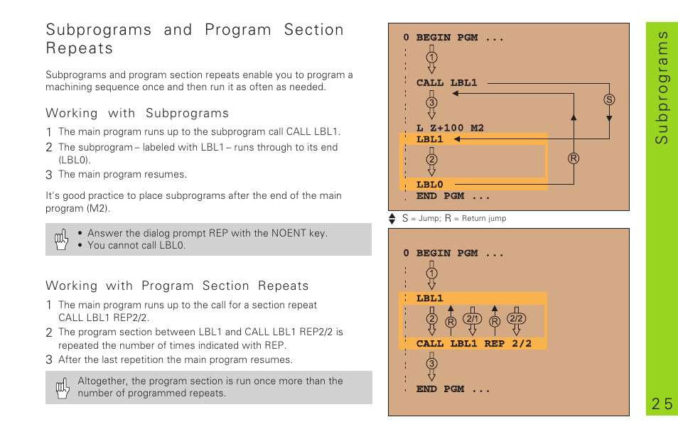 2 5 subprograms | HEIDENHAIN TNC 310 (286 140) Pilot User Manual | Page 25 / 60