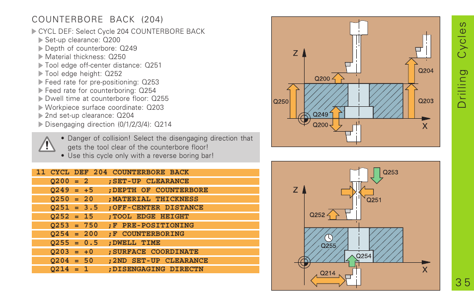 3 5 drilling cycles | HEIDENHAIN TNC 310 (286 140) Pilot User Manual | Page 35 / 60