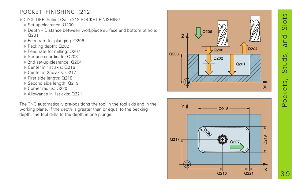 3 9 pockets, studs, and slots | HEIDENHAIN TNC 310 (286 140) Pilot User Manual | Page 39 / 60