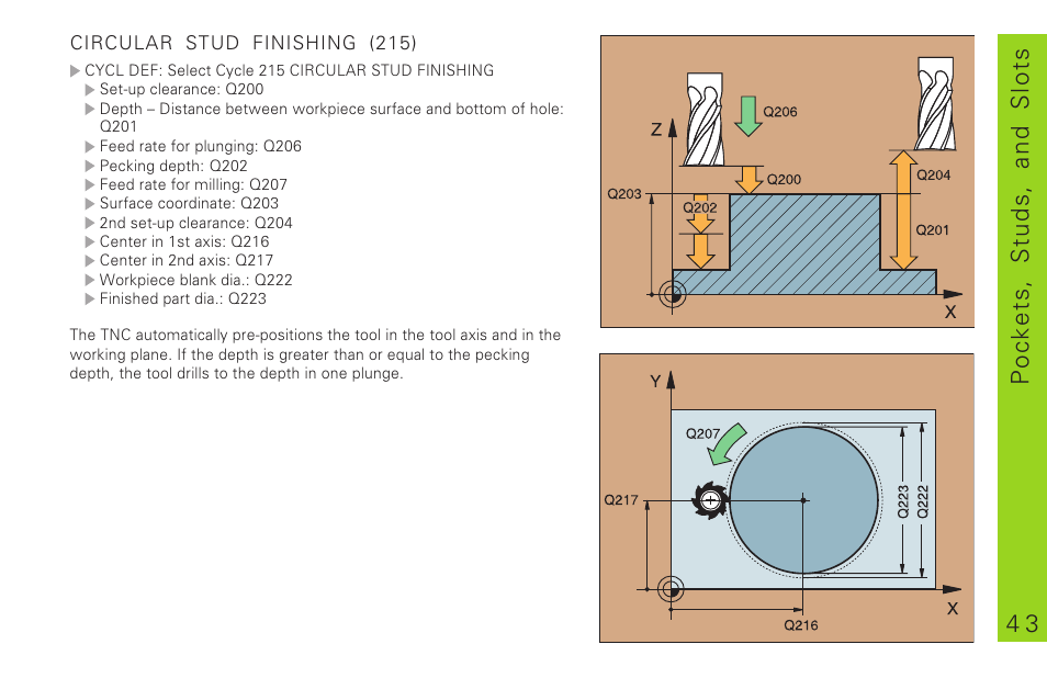 4 3 pockets, studs, and slots | HEIDENHAIN TNC 310 (286 140) Pilot User Manual | Page 43 / 60