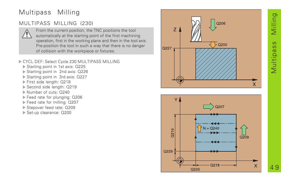 4 9 multipass milling multipass milling | HEIDENHAIN TNC 310 (286 140) Pilot User Manual | Page 49 / 60