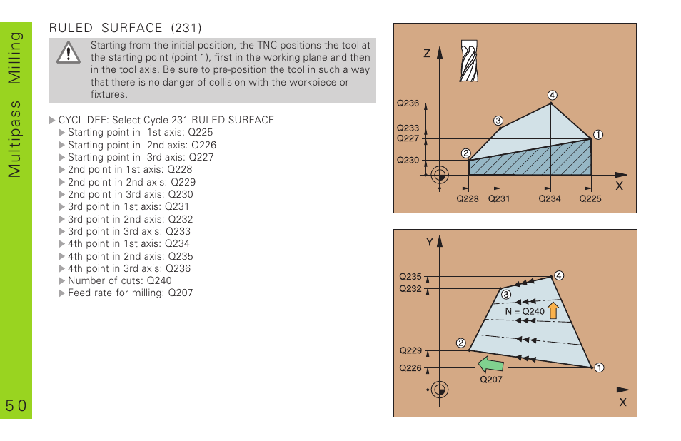 5 0 multipass milling | HEIDENHAIN TNC 310 (286 140) Pilot User Manual | Page 50 / 60
