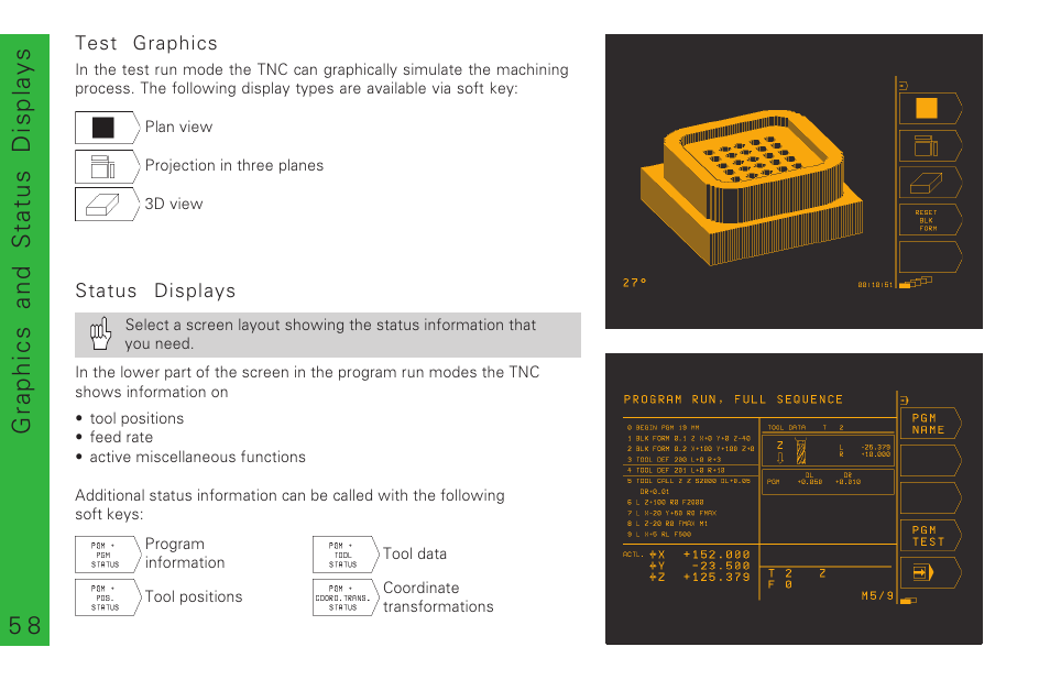 5 8 graphics and status displays | HEIDENHAIN TNC 310 (286 140) Pilot User Manual | Page 58 / 60