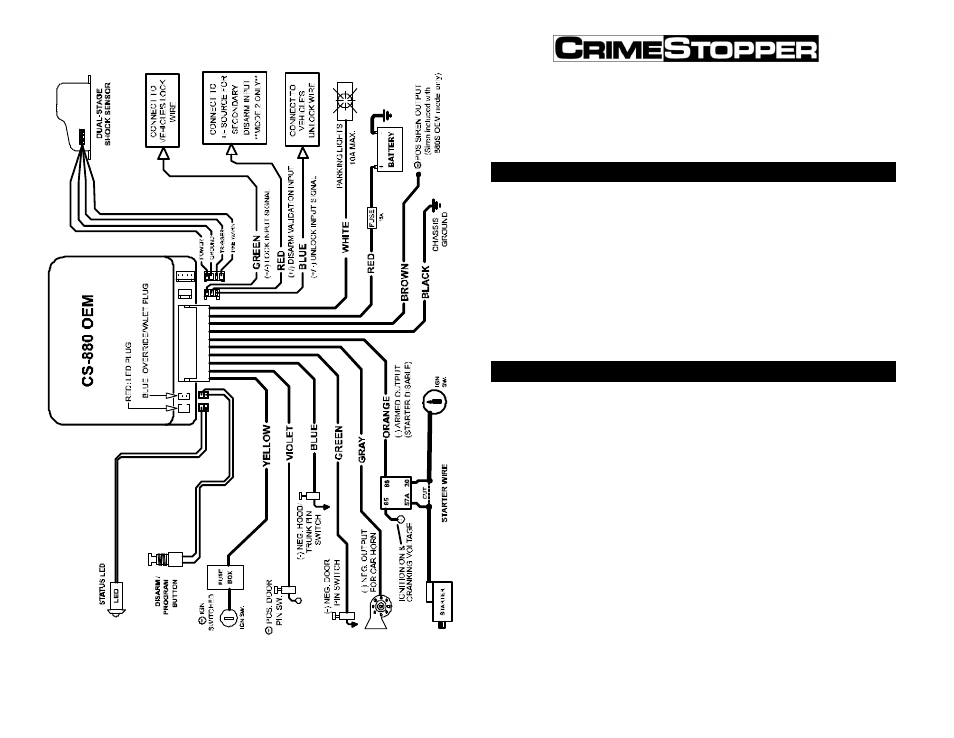 Crimestopper Security Products CS-880 OEM User Manual | 4 pages
