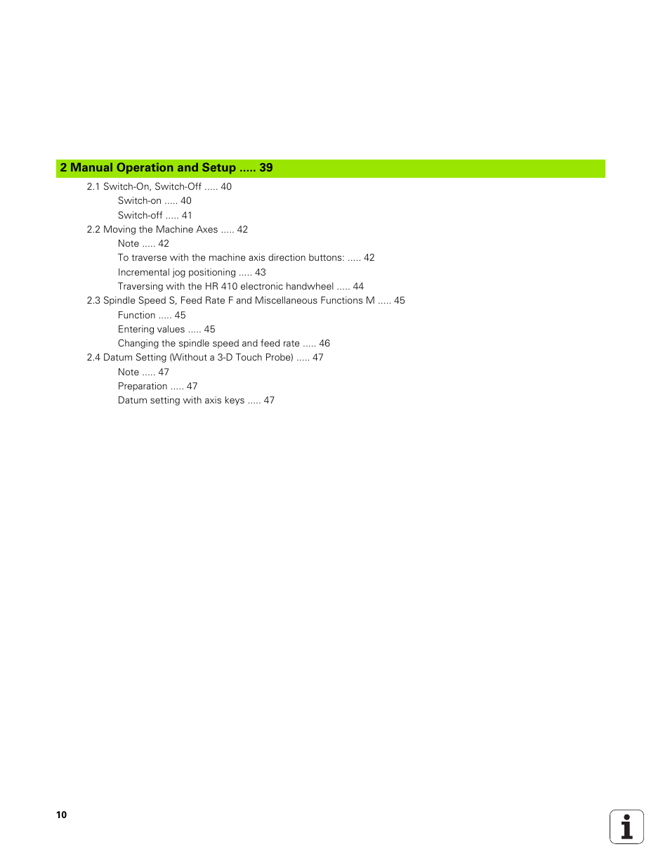 2 manual operation and setup, Manual operation and setup | HEIDENHAIN TNC 320 (340 551-01) User Manual | Page 10 / 463