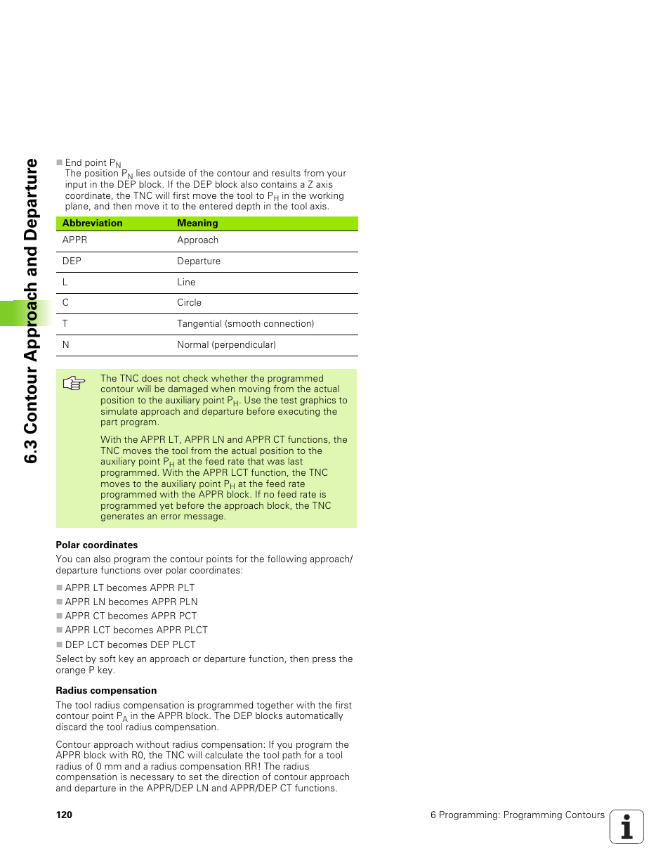 3 cont our appr oac h and depar tur e | HEIDENHAIN TNC 320 (340 551-01) User Manual | Page 120 / 463