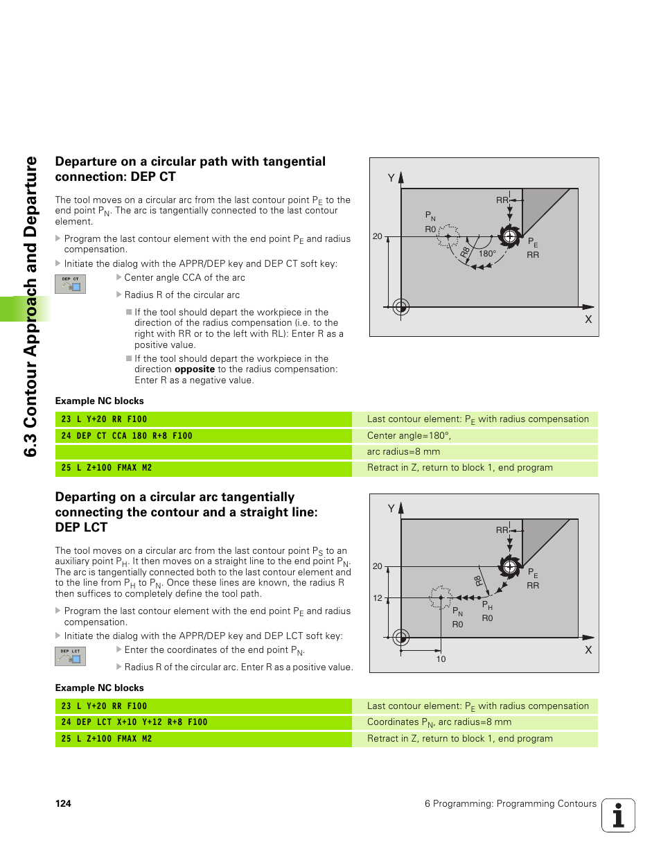 3 cont our appr oac h and depar tur e | HEIDENHAIN TNC 320 (340 551-01) User Manual | Page 124 / 463