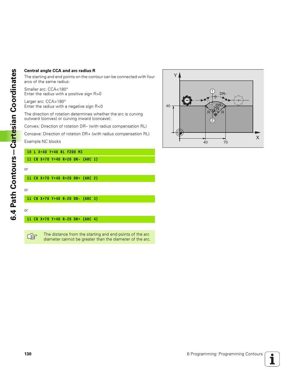 4 p a th cont ours—car te sian coor dinat e s | HEIDENHAIN TNC 320 (340 551-01) User Manual | Page 130 / 463