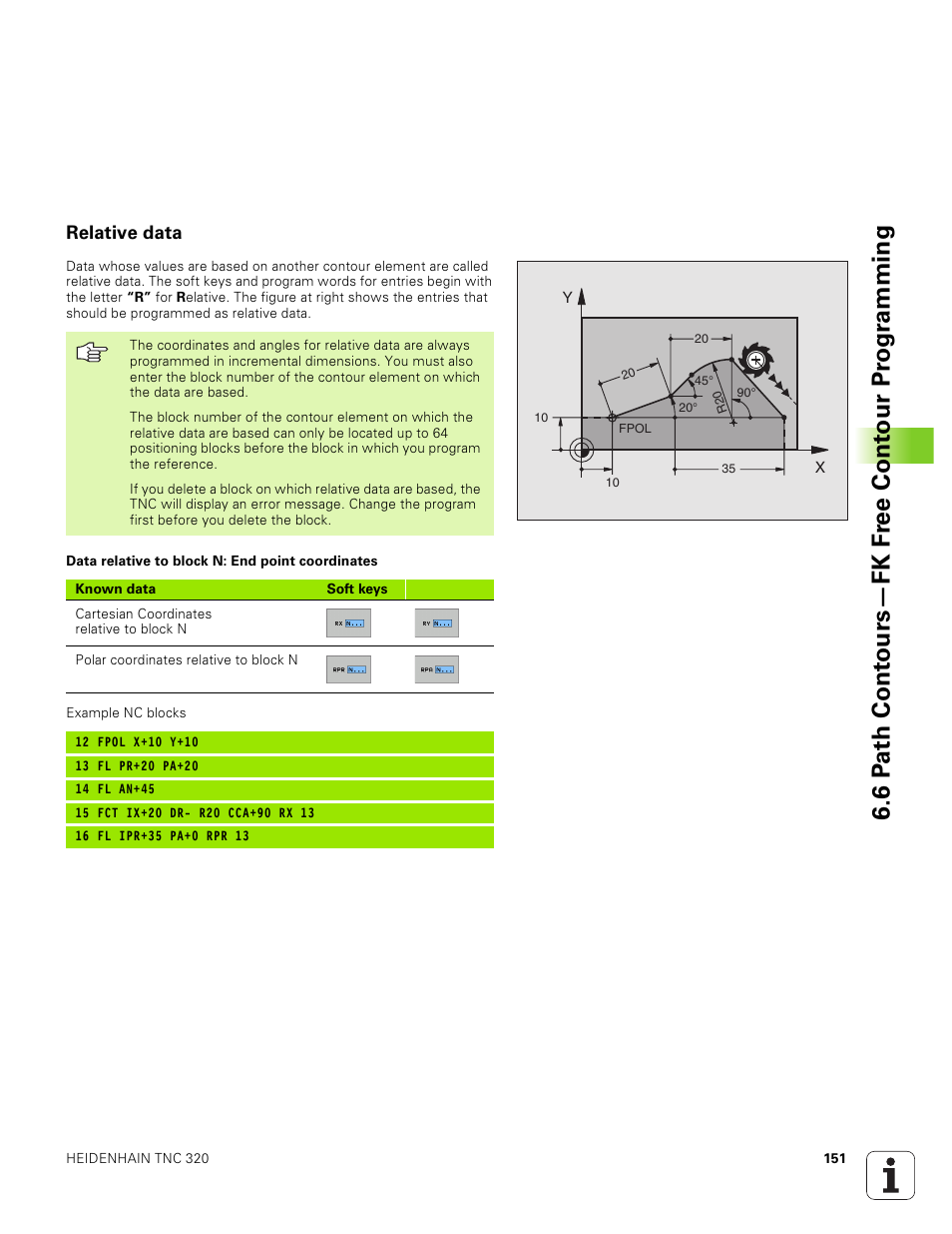 Relative data | HEIDENHAIN TNC 320 (340 551-01) User Manual | Page 151 / 463