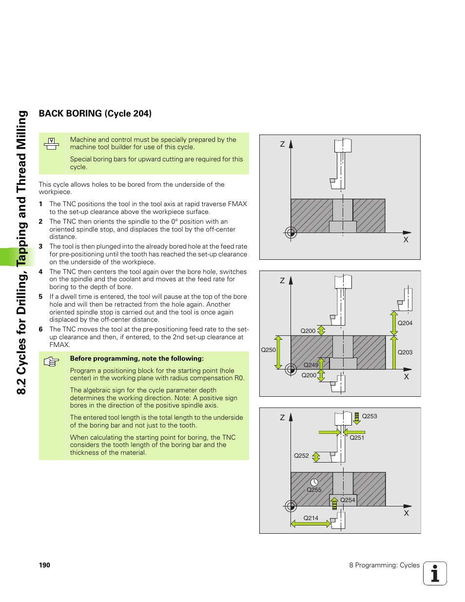 Back boring (cycle 204) | HEIDENHAIN TNC 320 (340 551-01) User Manual | Page 190 / 463