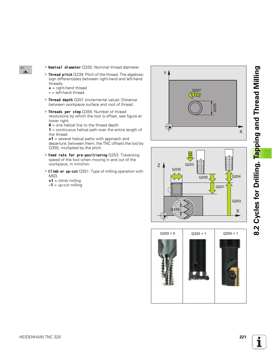 HEIDENHAIN TNC 320 (340 551-01) User Manual | Page 221 / 463