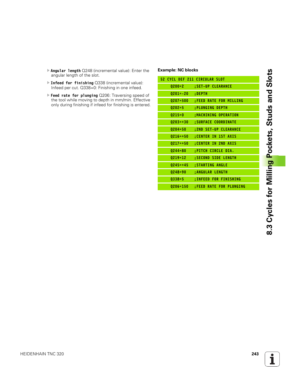 HEIDENHAIN TNC 320 (340 551-01) User Manual | Page 243 / 463