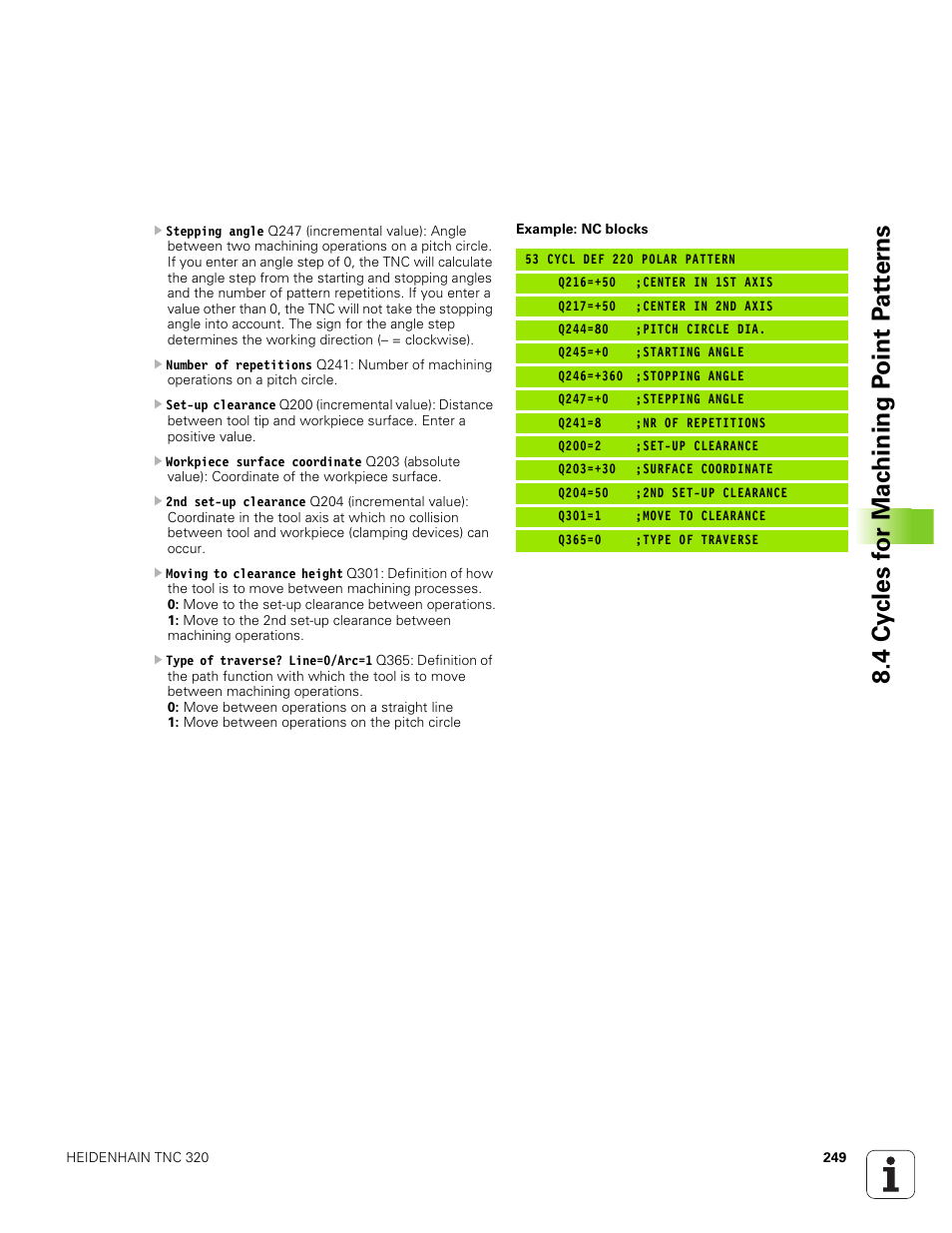 HEIDENHAIN TNC 320 (340 551-01) User Manual | Page 249 / 463