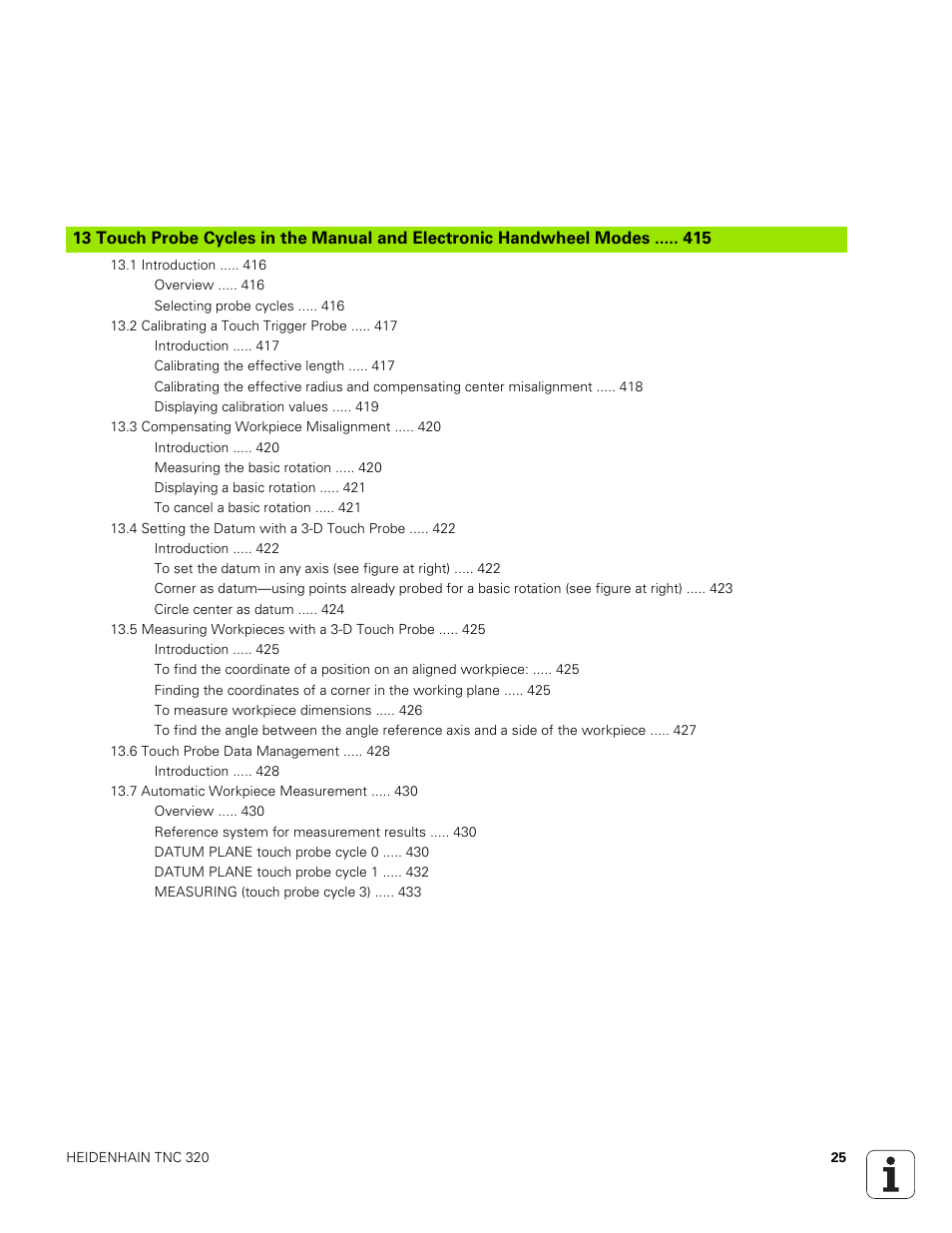 Touch probe cycles | HEIDENHAIN TNC 320 (340 551-01) User Manual | Page 25 / 463