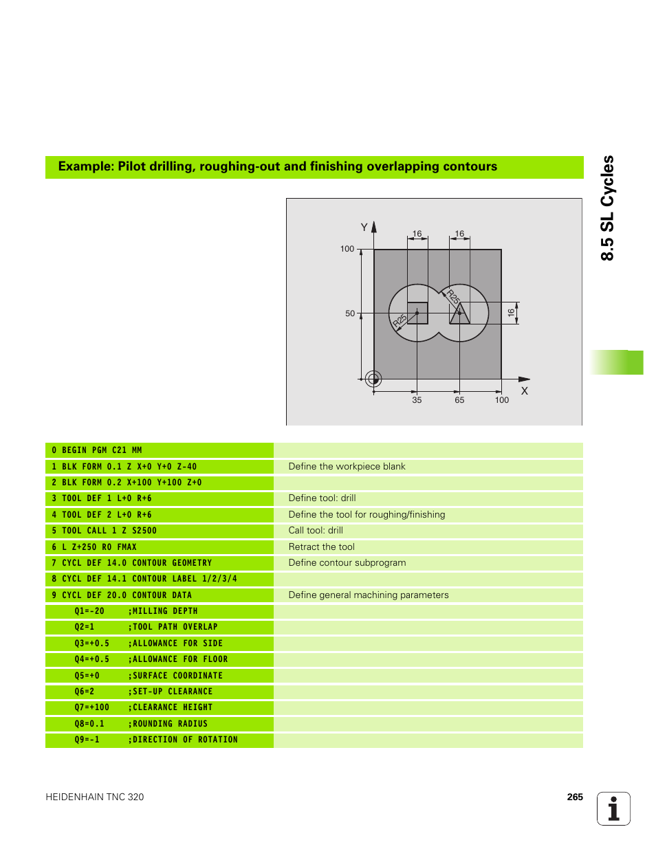 5 sl cy cles | HEIDENHAIN TNC 320 (340 551-01) User Manual | Page 265 / 463