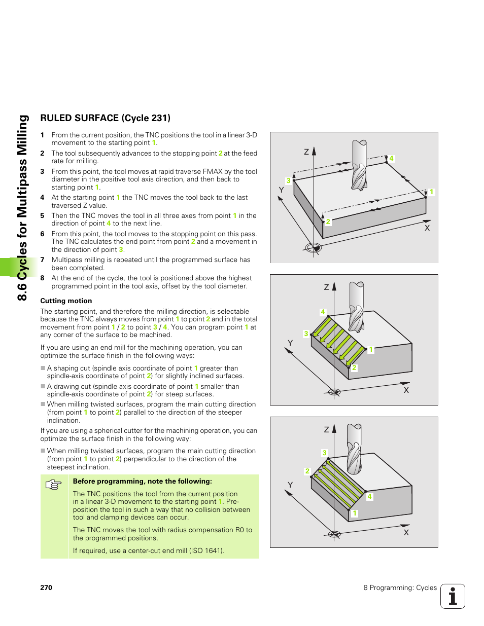 Ruled surface (cycle 231) | HEIDENHAIN TNC 320 (340 551-01) User Manual | Page 270 / 463