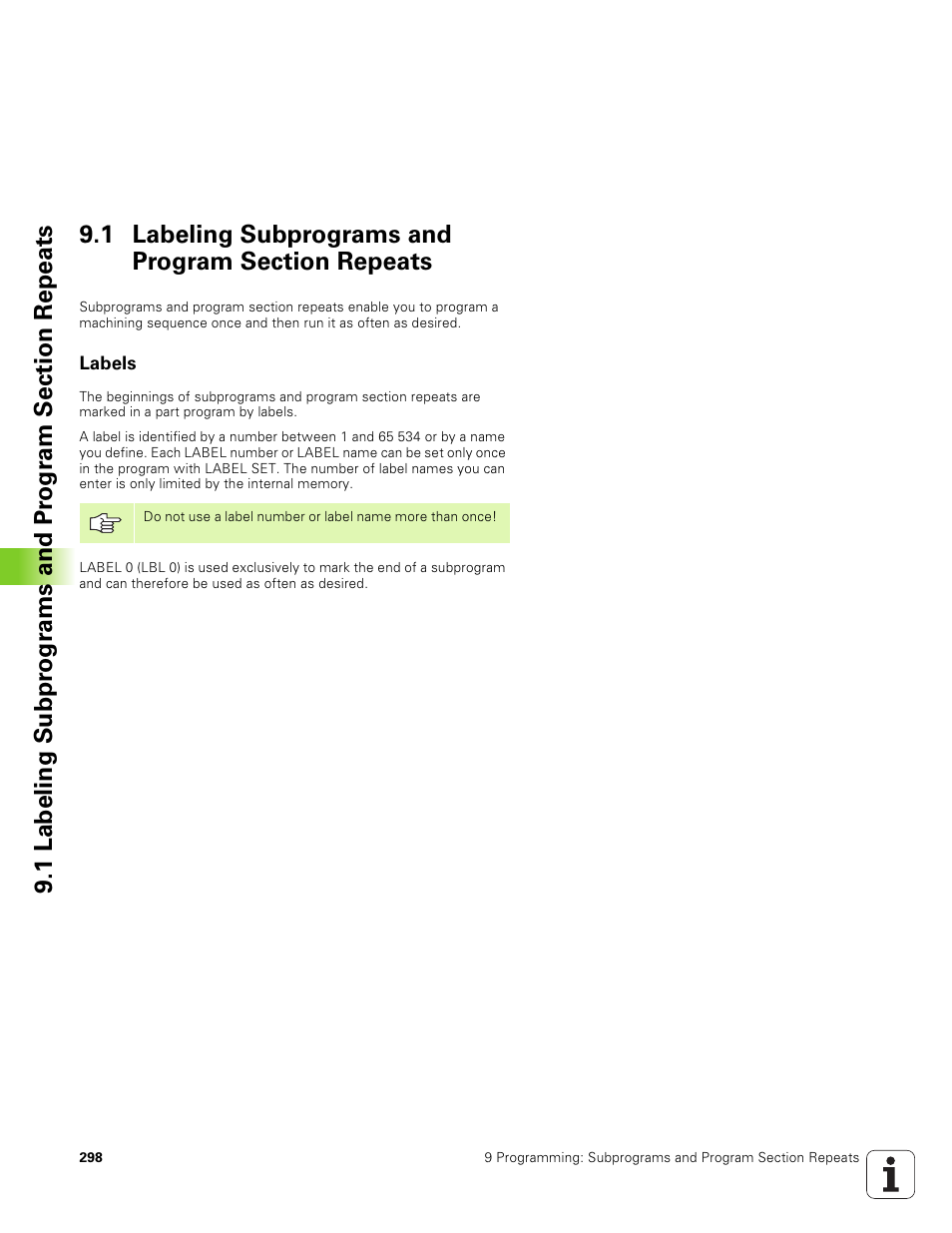 1 labeling subprograms and program section repeats, Labels | HEIDENHAIN TNC 320 (340 551-01) User Manual | Page 298 / 463