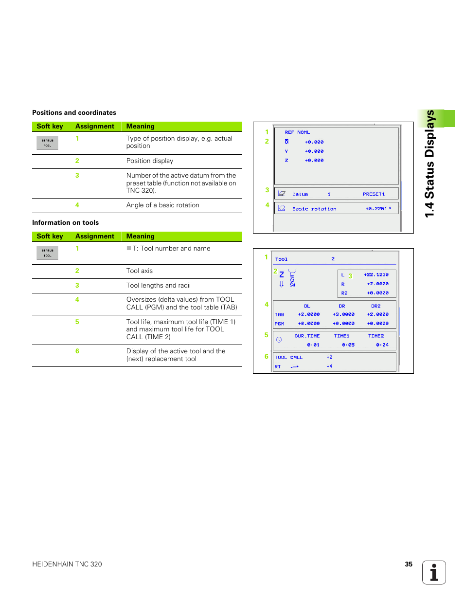 4 stat us displa ys | HEIDENHAIN TNC 320 (340 551-01) User Manual | Page 35 / 463