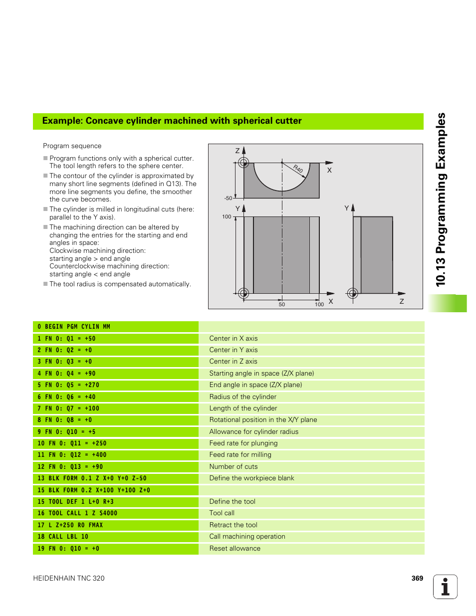 10 .13 pr ogr amming examples | HEIDENHAIN TNC 320 (340 551-01) User Manual | Page 369 / 463