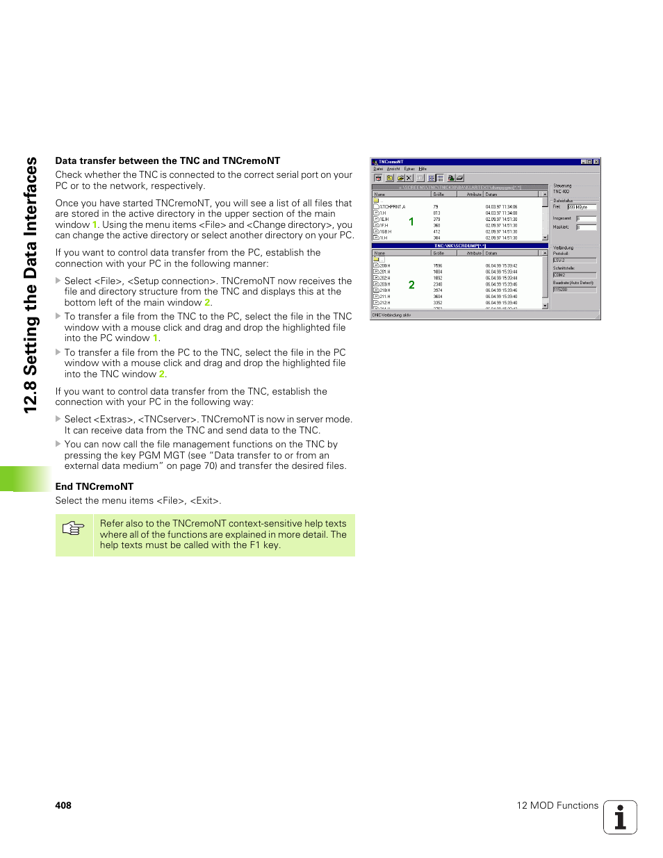 8 set ting the d a ta int e rf aces | HEIDENHAIN TNC 320 (340 551-01) User Manual | Page 408 / 463