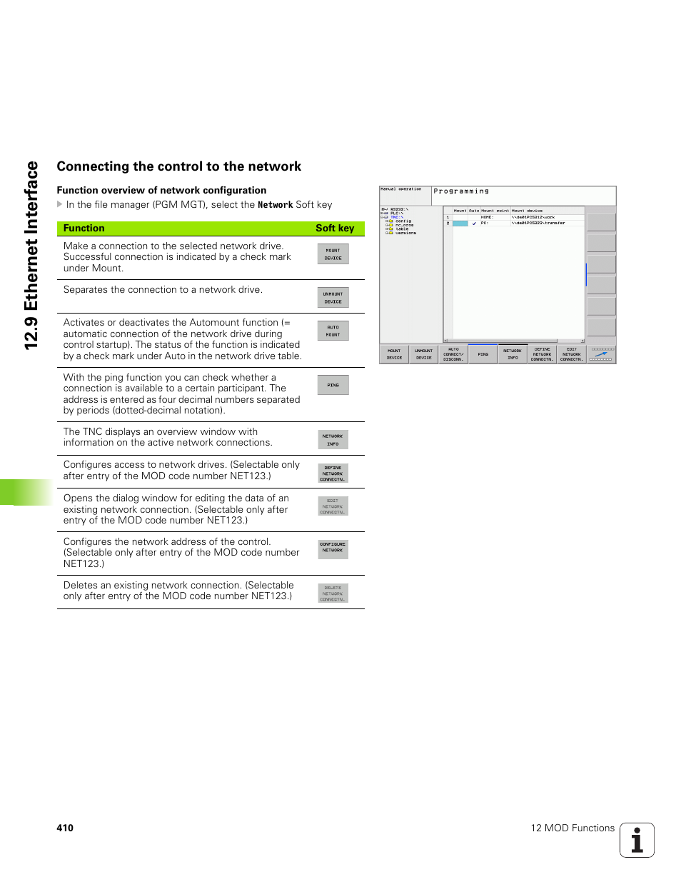 Connecting the control to the network, 9 ether n et int e rf ace | HEIDENHAIN TNC 320 (340 551-01) User Manual | Page 410 / 463