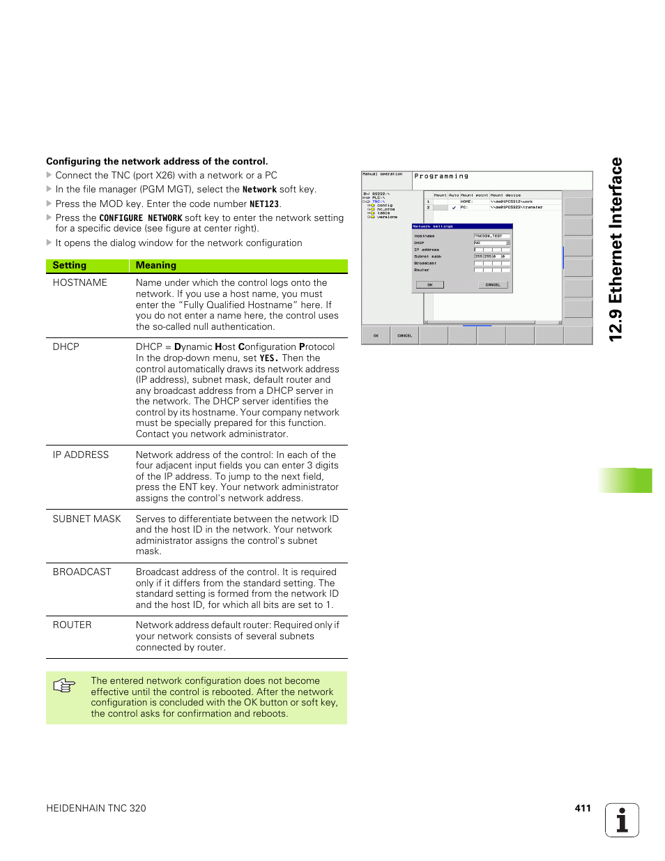 9 ether n et int e rf ace | HEIDENHAIN TNC 320 (340 551-01) User Manual | Page 411 / 463