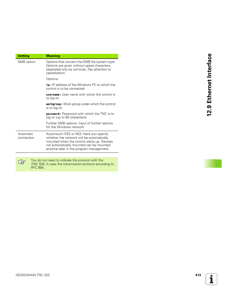 9 ether n et int e rf ace | HEIDENHAIN TNC 320 (340 551-01) User Manual | Page 413 / 463