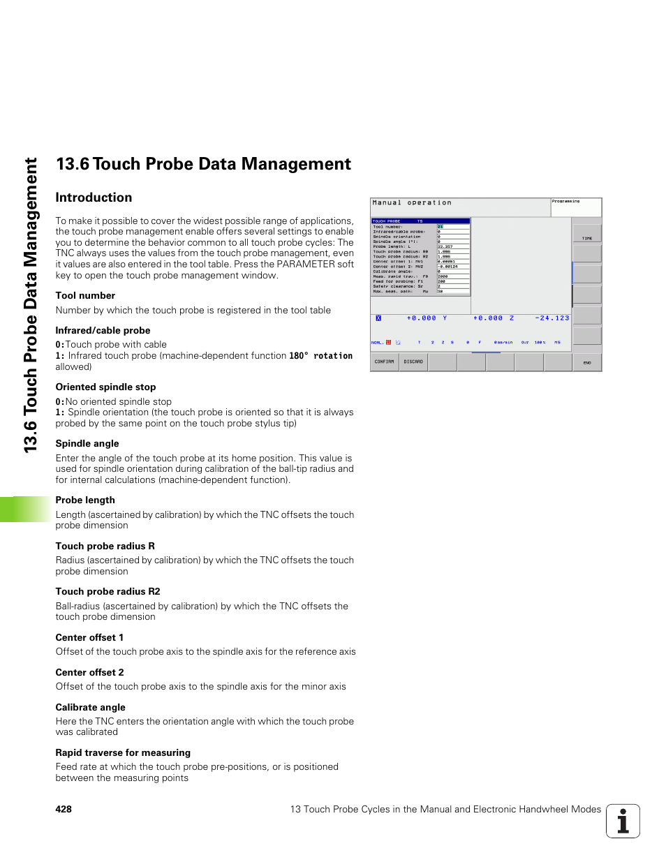 6 touch probe data management, Introduction | HEIDENHAIN TNC 320 (340 551-01) User Manual | Page 428 / 463