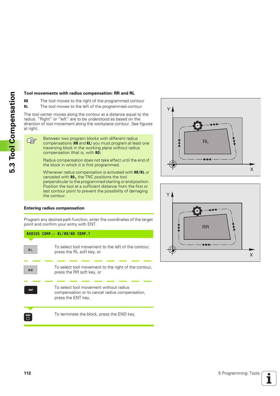 3 t o ol compensation | HEIDENHAIN TNC 320 (340 551-02) User Manual | Page 112 / 493