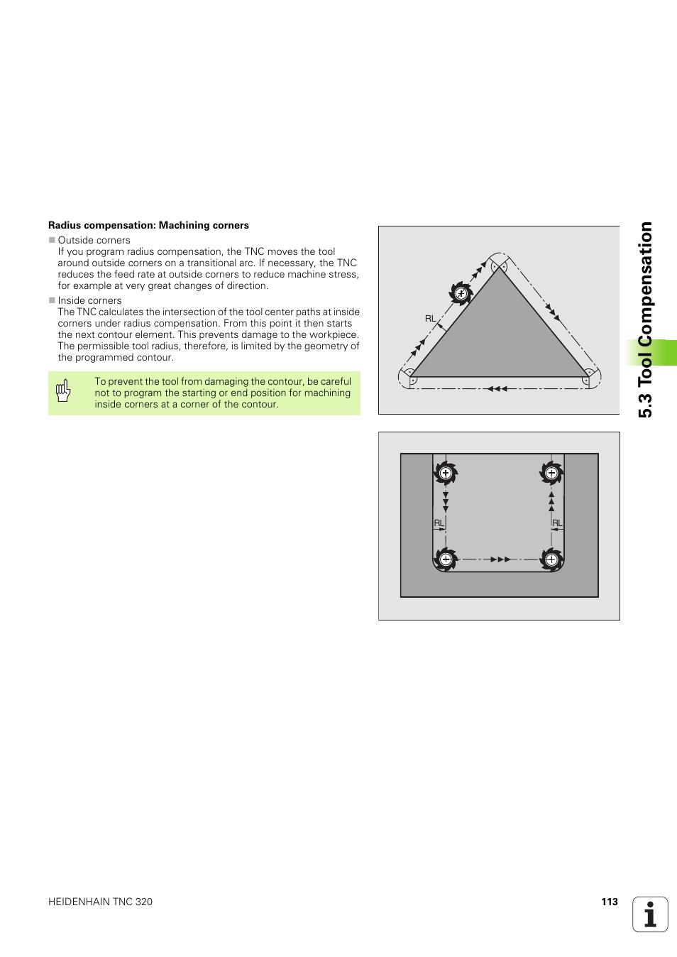 3 t o ol compensation | HEIDENHAIN TNC 320 (340 551-02) User Manual | Page 113 / 493