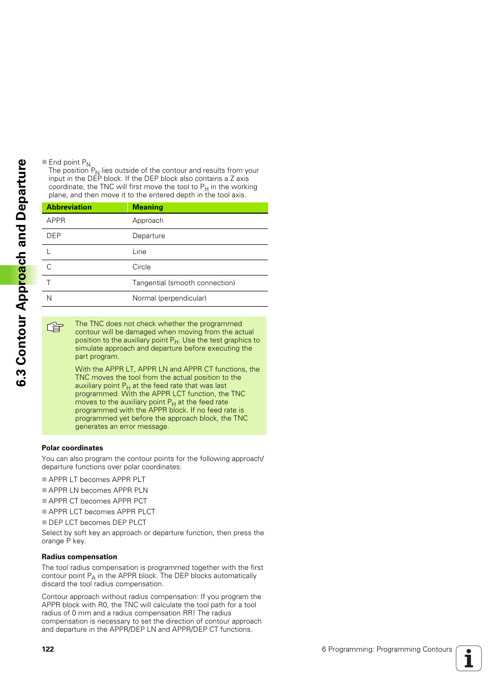 3 cont our appr oac h and depar tur e | HEIDENHAIN TNC 320 (340 551-02) User Manual | Page 122 / 493