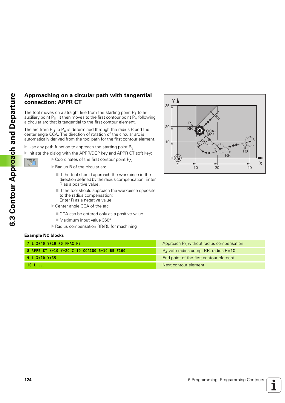 3 cont our appr oac h and depar tur e | HEIDENHAIN TNC 320 (340 551-02) User Manual | Page 124 / 493