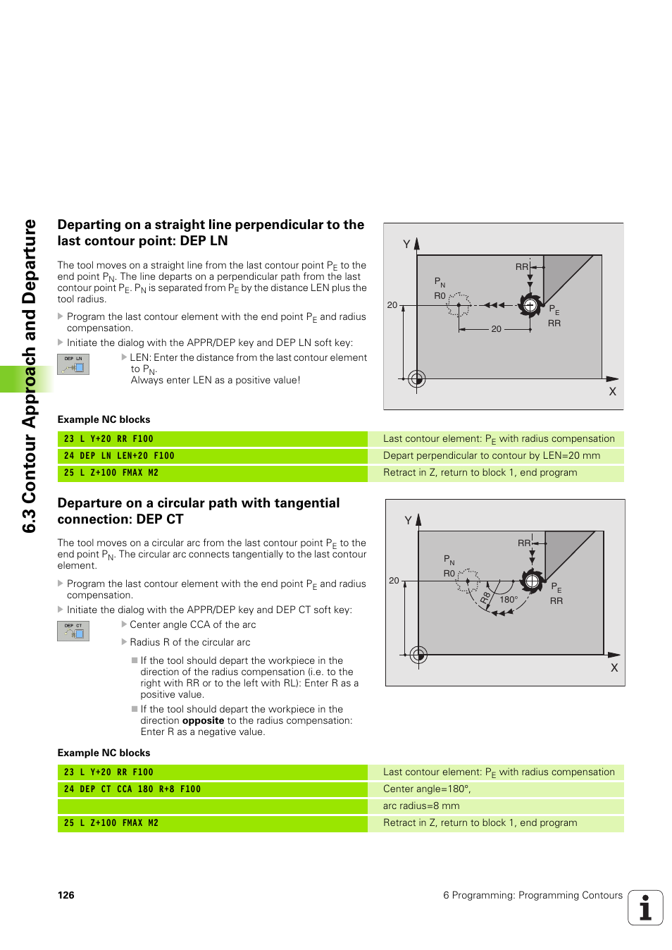 3 cont our appr oac h and depar tur e | HEIDENHAIN TNC 320 (340 551-02) User Manual | Page 126 / 493