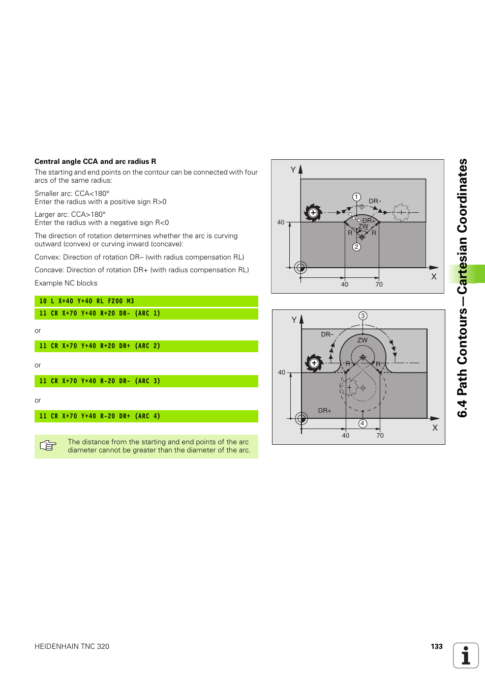 4 p a th cont ours—car te sian coor dinat e s | HEIDENHAIN TNC 320 (340 551-02) User Manual | Page 133 / 493