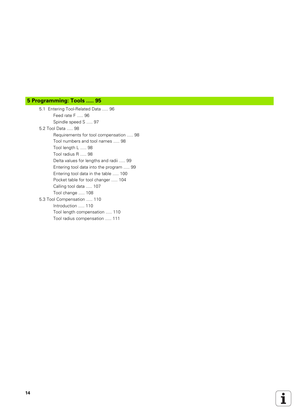5 programming: tools, Programming: tools | HEIDENHAIN TNC 320 (340 551-02) User Manual | Page 14 / 493