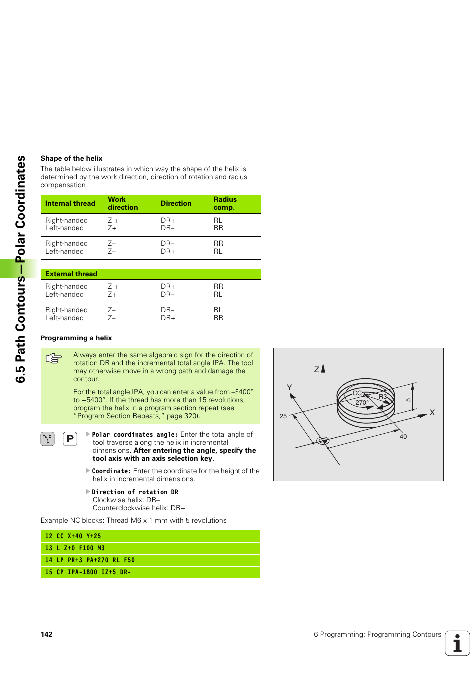 5 p a th cont ours—p olar coor dinat e s | HEIDENHAIN TNC 320 (340 551-02) User Manual | Page 142 / 493