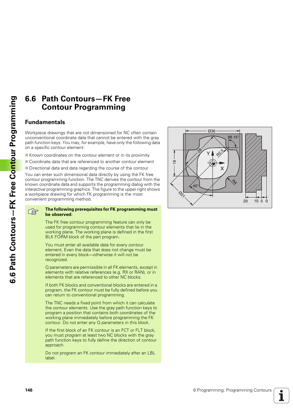 6 path contours-fk free contour programming, Fundamentals, 6 path contours—fk free contour programming | HEIDENHAIN TNC 320 (340 551-02) User Manual | Page 146 / 493