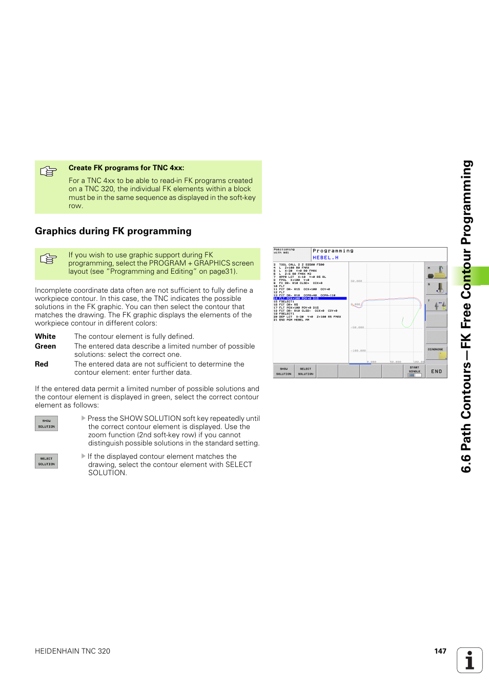 Graphics during fk programming | HEIDENHAIN TNC 320 (340 551-02) User Manual | Page 147 / 493